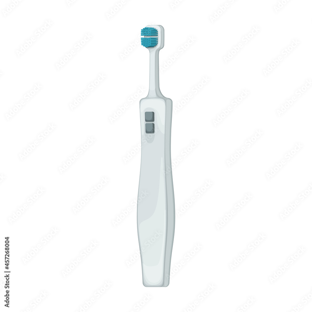 Toothbrush vector cartoon icon. Vector illustration electric brush on white background. Isolated cartoon illustration icon of electric toothbrush . Toothbrush vector cartoon icon. Vector illustration electric brush on white background. Isolated cartoon illustration icon of electric toothbrush .