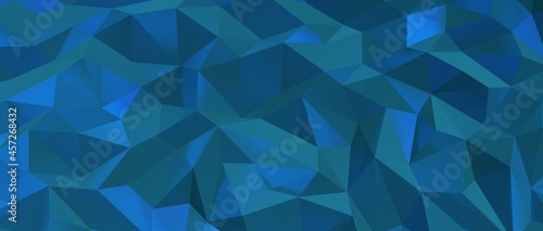 3D Illustration Geometric, Polygon, Line,Triangle pattern shape with molecule structure. Polygonal with blue background