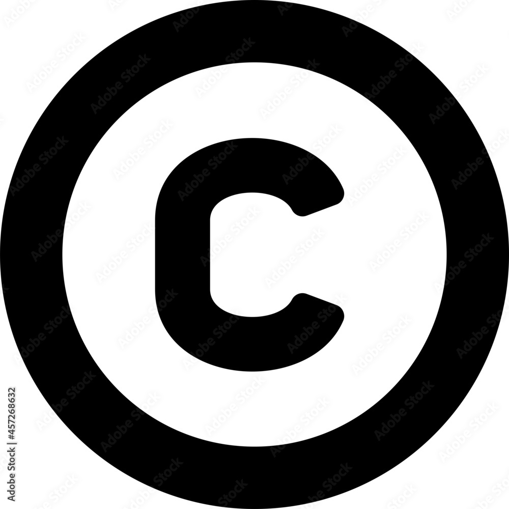 copyright icon on white background copyright icon on white background