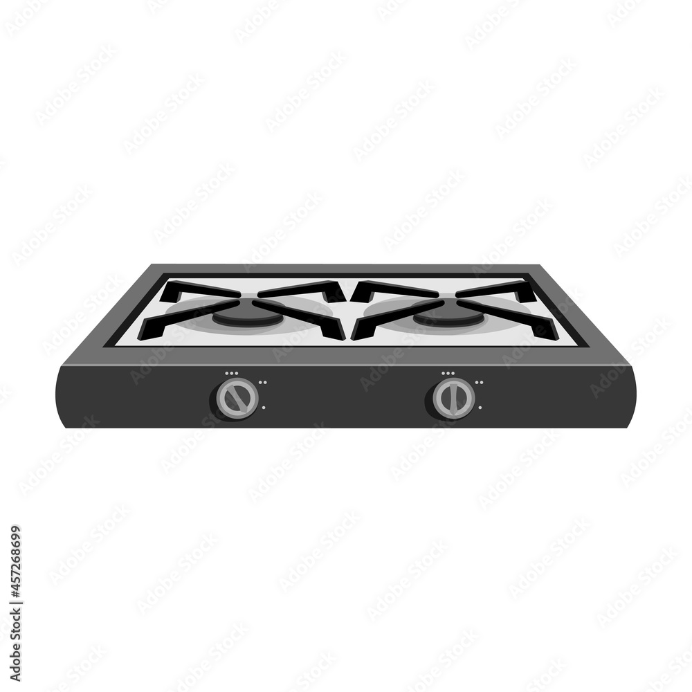 Fototapeta premium Camping stove vector cartoon icon. Vector illustration furnace travel on white background. Isolated cartoon illustration icon of camping stove .