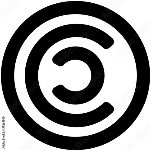 copyright icon on white background