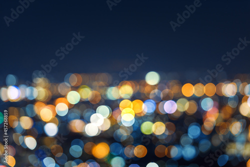 abstract colorful city light bokeh background