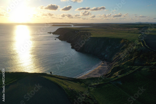 sunset over the river