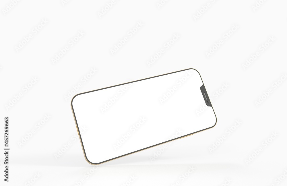 Smartphone frameless blank screen mockup template 3d Smartphone frameless blank screen mockup template 3d