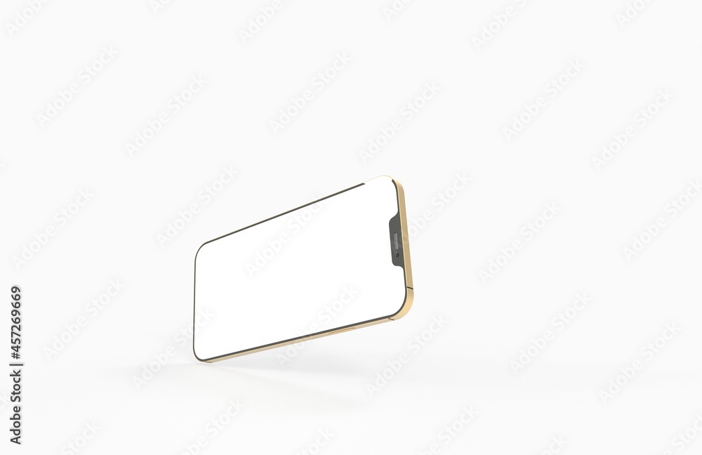 Smartphone frameless blank screen mockup template 3d Smartphone frameless blank screen mockup template 3d