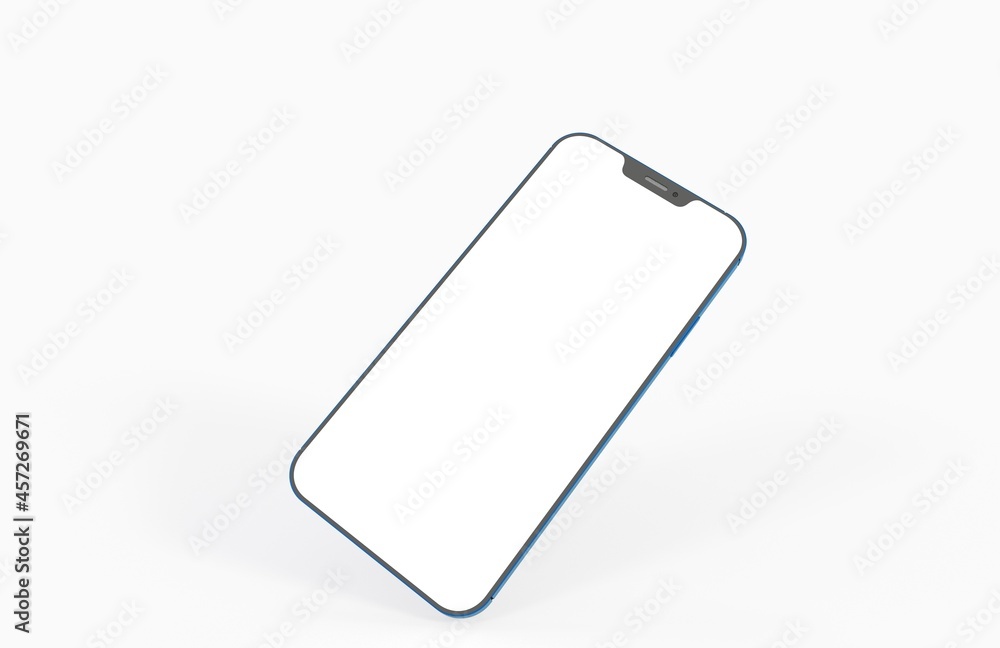 Smartphone frameless blank screen mockup template 3d Smartphone frameless blank screen mockup template 3d