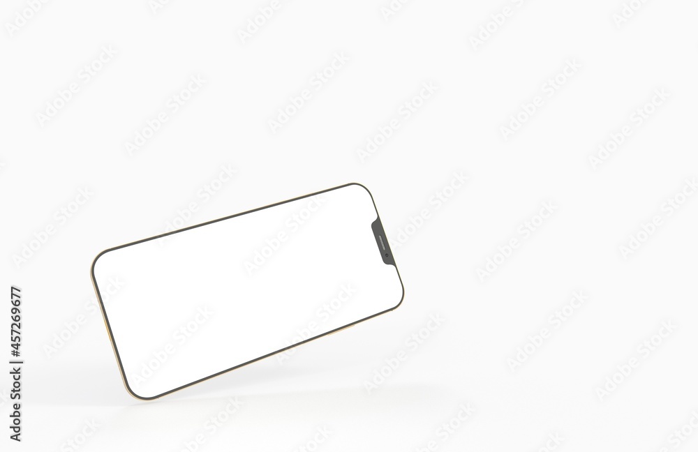 Smartphone frameless blank screen mockup template 3d Smartphone frameless blank screen mockup template 3d
