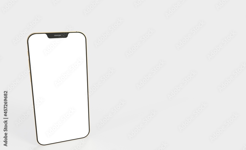 Smartphone frameless blank screen mockup template 3d Smartphone frameless blank screen mockup template 3d
