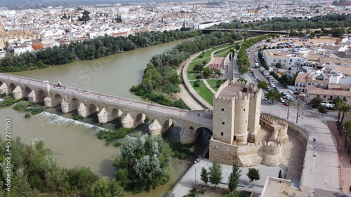 Εκτύπωση καμβά puente romano,fotografia aerea puente romano cordoba