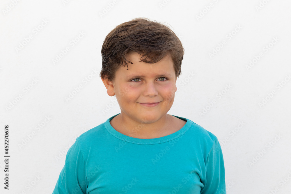 Beautiful child with blue eyes gesticulating Beautiful child with blue eyes gesticulating