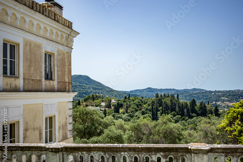 Fototapeta Naklejka Na Ścianę i Meble -  Park street view, Corfu, Kerkira, Greece