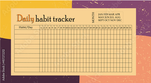 daily tracker for training your habits