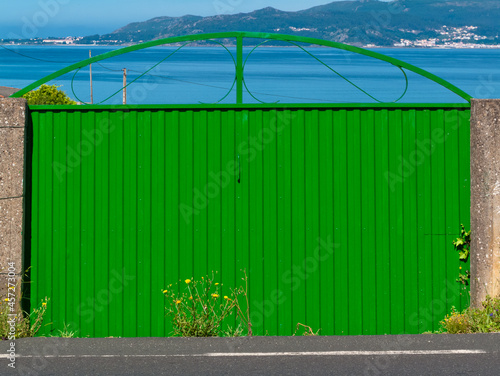 Vista parcial de Portosín en la Ría de Muros, Coruña, Galicia