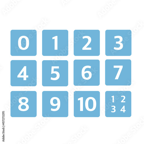 Numbers emoji vector set