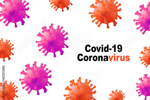 COVID-19 CORONAVIRUS words on white background