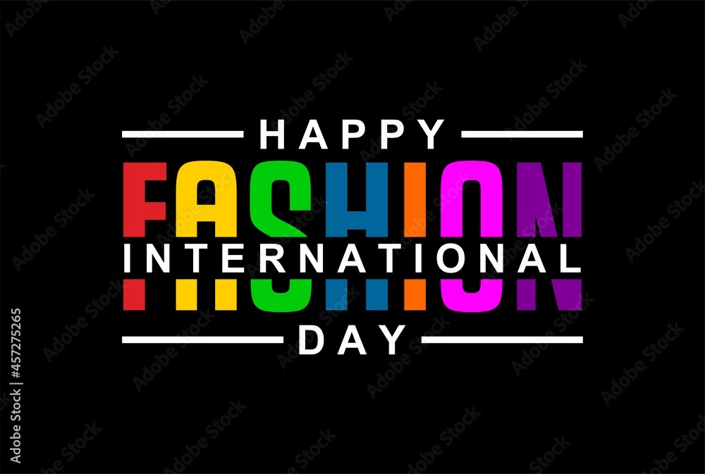Fashion Day. Holiday concept. Template for background, banner, card, poster with text inscription. Vector EPS10 illustration