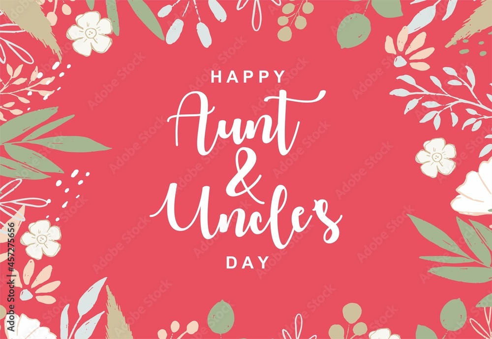 National Aunt and Uncles Day. Holiday concept. Template for background, banner, card, poster with text inscription. Vector EPS10 illustration