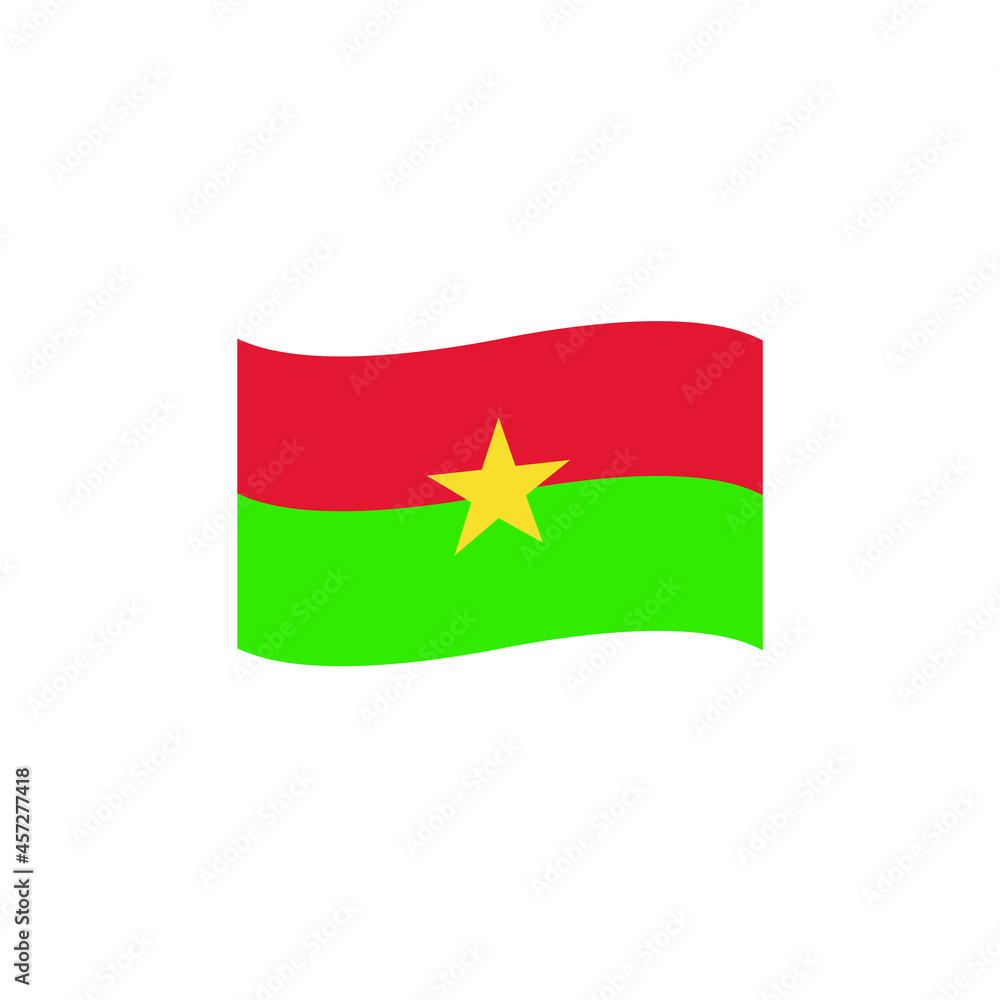 Burkina Faso flag emoji vector