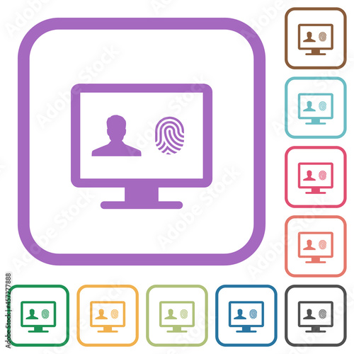 Criminal background check simple icons