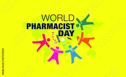 World Pharmacist Day. Concept with medicine and meical background