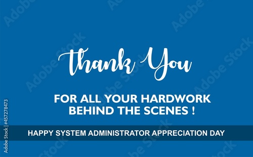 National System Administrator Appreciation Day. Holiday concept. Template for background, banner, card, poster with text inscription. Vector EPS10 illustration