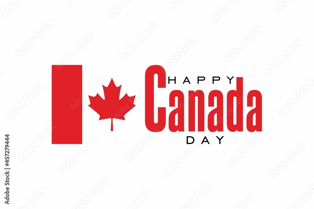 Canada Day. Holiday concept. Template for background, banner, card, poster with text inscription. Vector EPS10 illustration Canada Day. Holiday concept. Template for background, banner, card, poster with text inscription. Vector EPS10 illustration