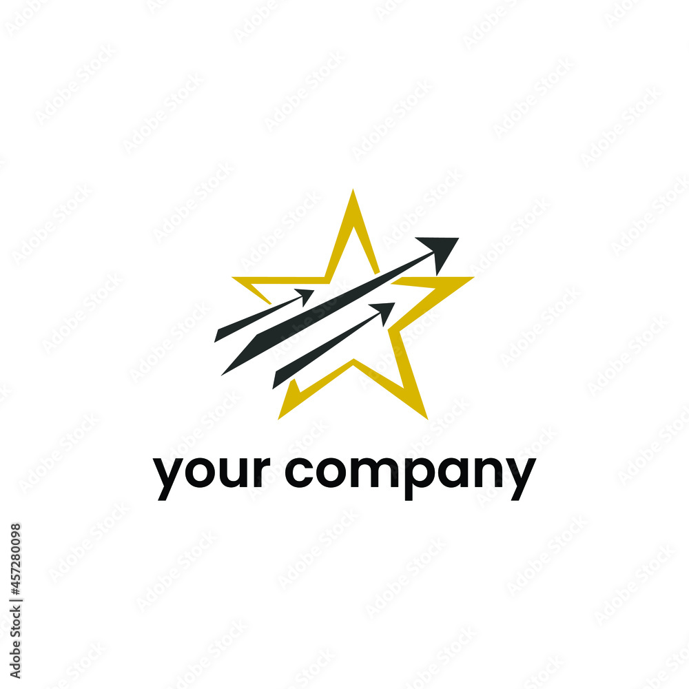 logo for star and arrow vector