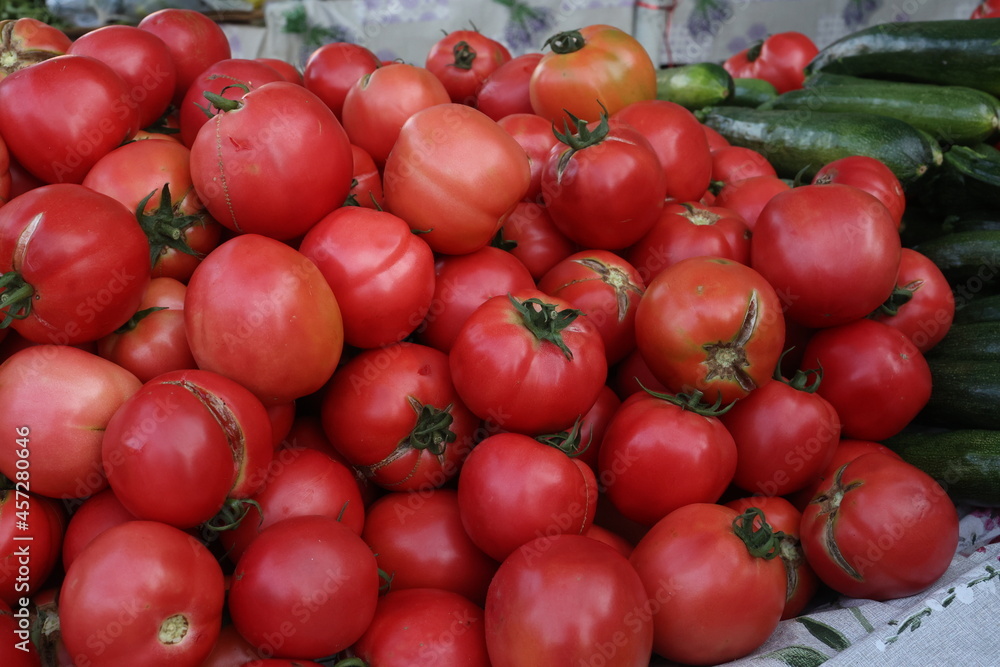 Various vegetables are sold at a bazaar in Croatia Various vegetables are sold at a bazaar in Croatia