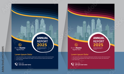 Annual report corporate brochure template layout design. It's also compatible with brochure, booklet, flyer, book cover, magazine cover, report annual, bifold, leaflet. Fully editable