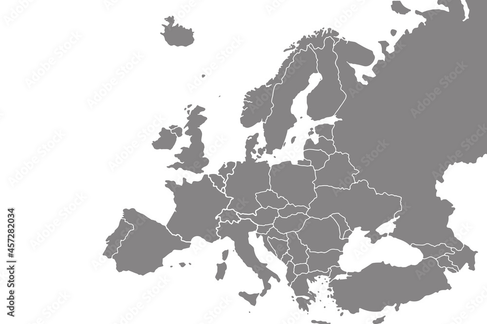 Naklejka premium Europe map on white background. Vector EPS10.