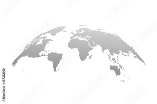 Globe Map Template gray Design for Education, Science, Web Presentations. Vector EPS10