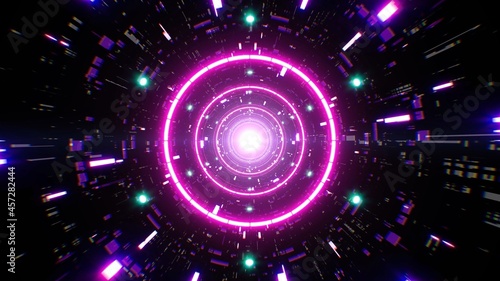 Science Fiction Style Texture Disco Tunnel