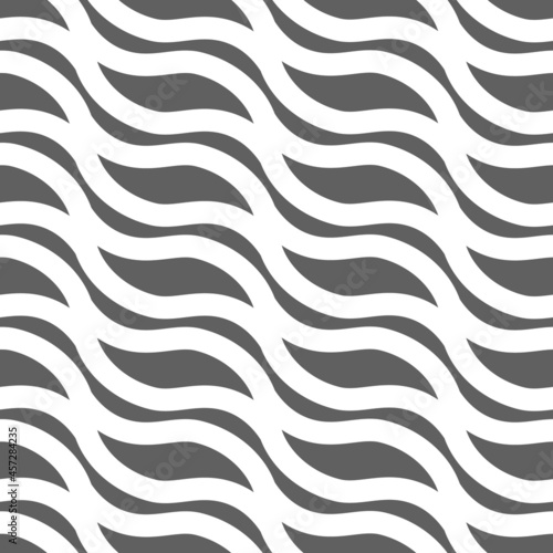 simple wavy gray and white seamless pattern