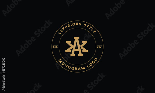 AX OR XA monogram abstract emblem vector logo template