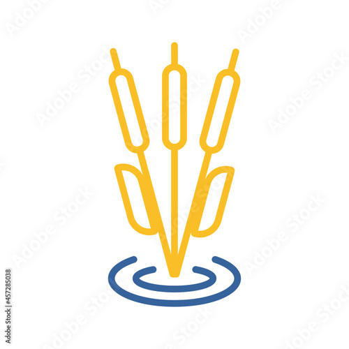 Reeds plant vector icon. Nature sign