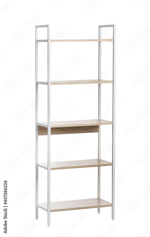 Empty bookcase on white background Empty bookcase on white background