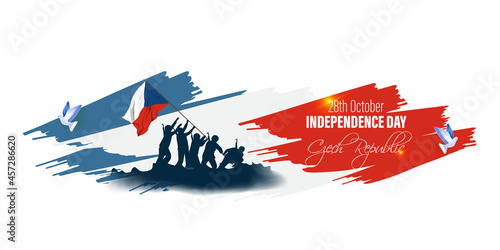 vector illustration for Czeck republic independence day-27 October photo