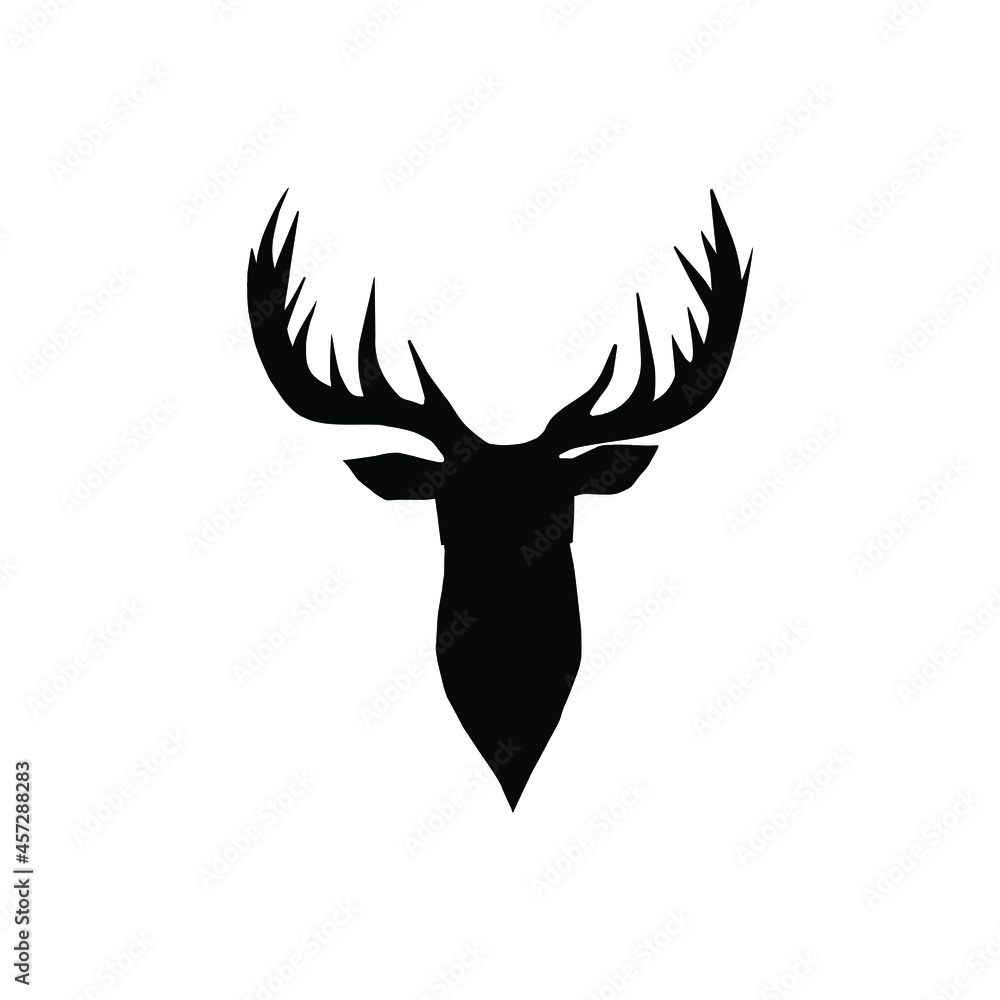 Naklejka premium Deer vector icon. Elk illustration sign. horns symbol. hunting logo.