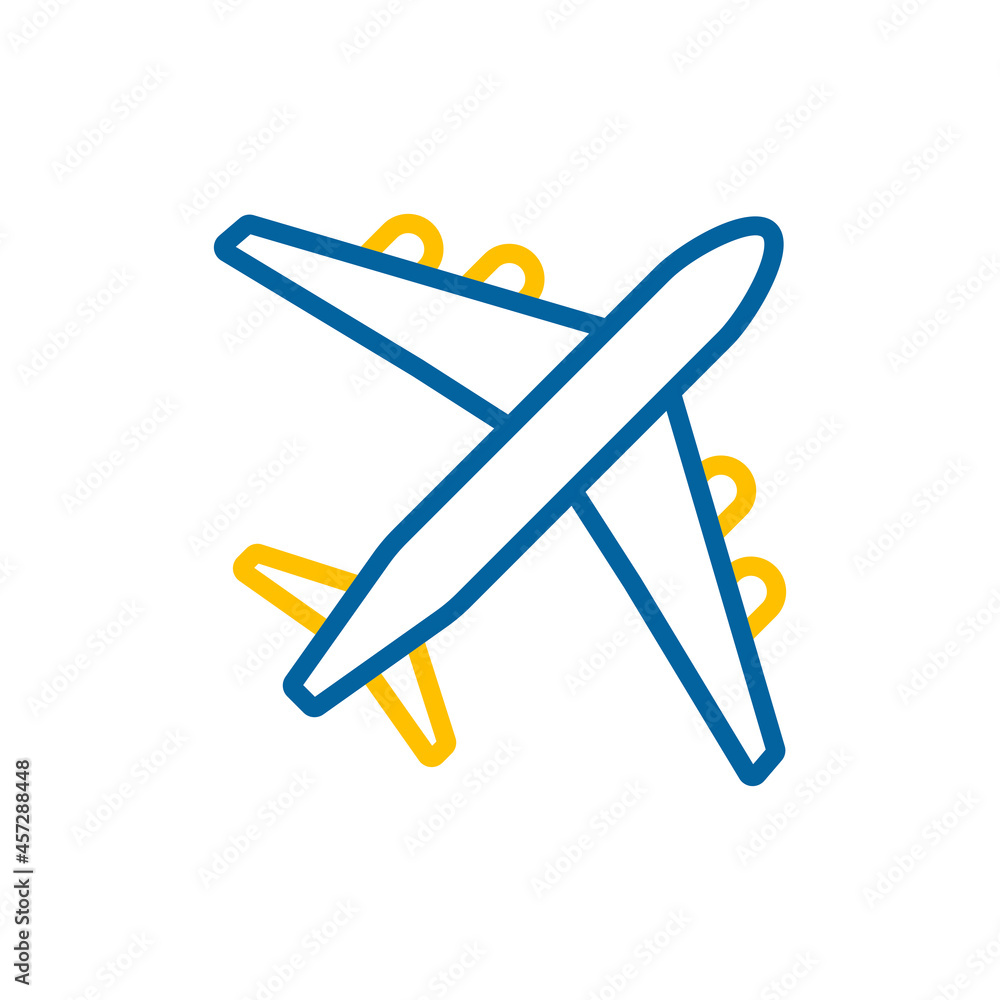 Airplane or plane flat vector icon Airplane or plane flat vector icon
