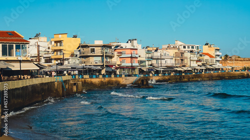 Famous historical bay in Chania, Crete