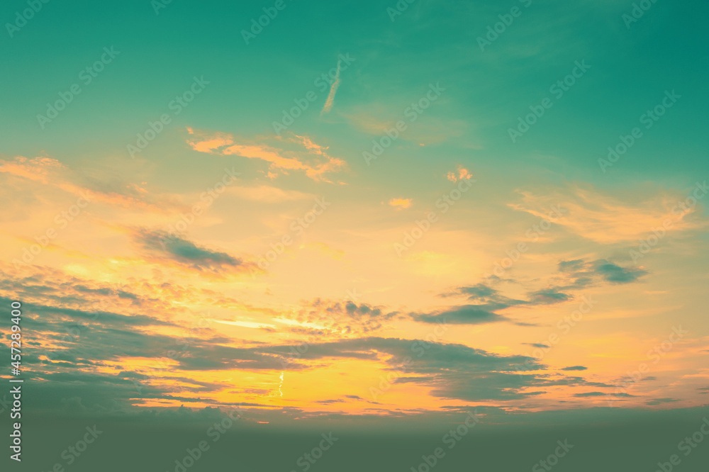 Fototapeta premium Beautiful cloudy sky at sunset. Sky texture. Abstract nature background