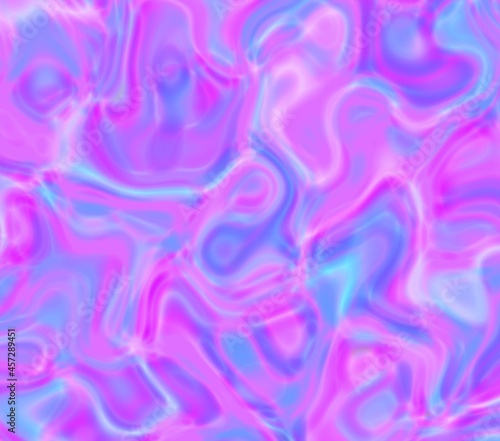Abstract background pastel pink and blue. Waves  effect foil. Colorful wrap