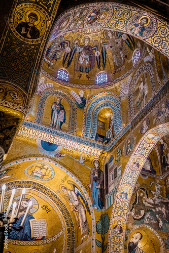 interior of the palatine chapel in Palermo. photo