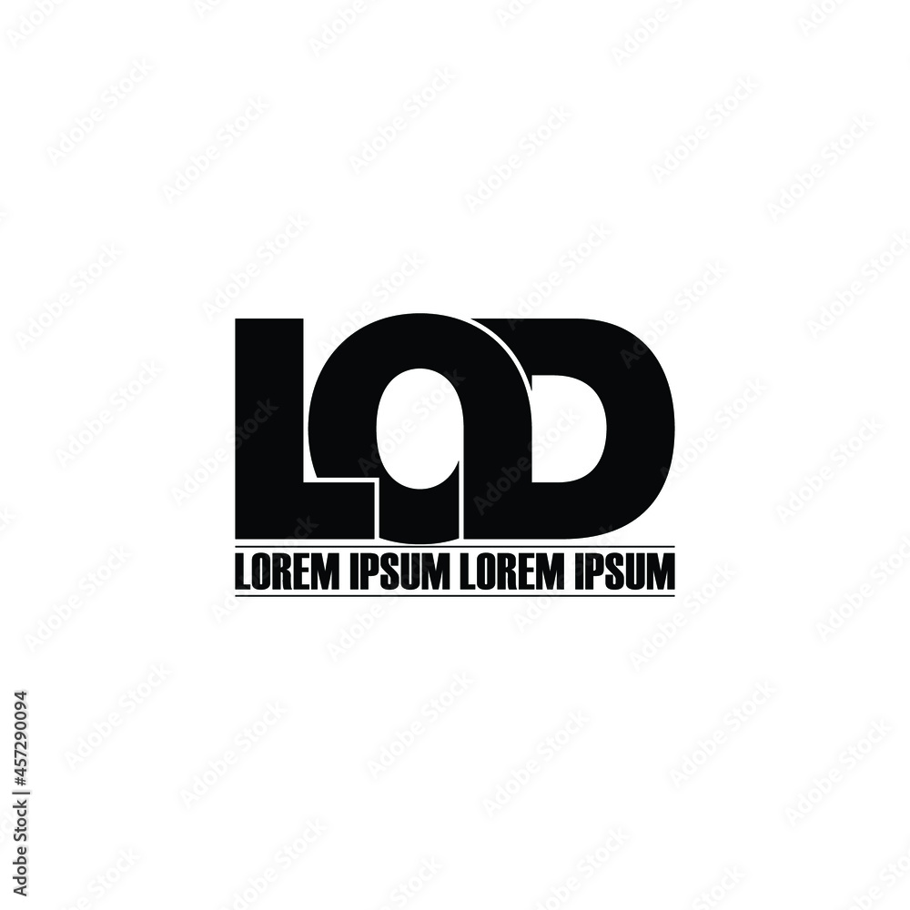 Fototapeta premium LOD letter monogram logo design vector