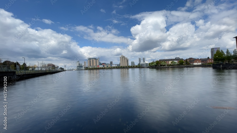 Modern architecture in and around Salford Quays. 