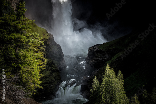 Waterfall in the Canadian mountains