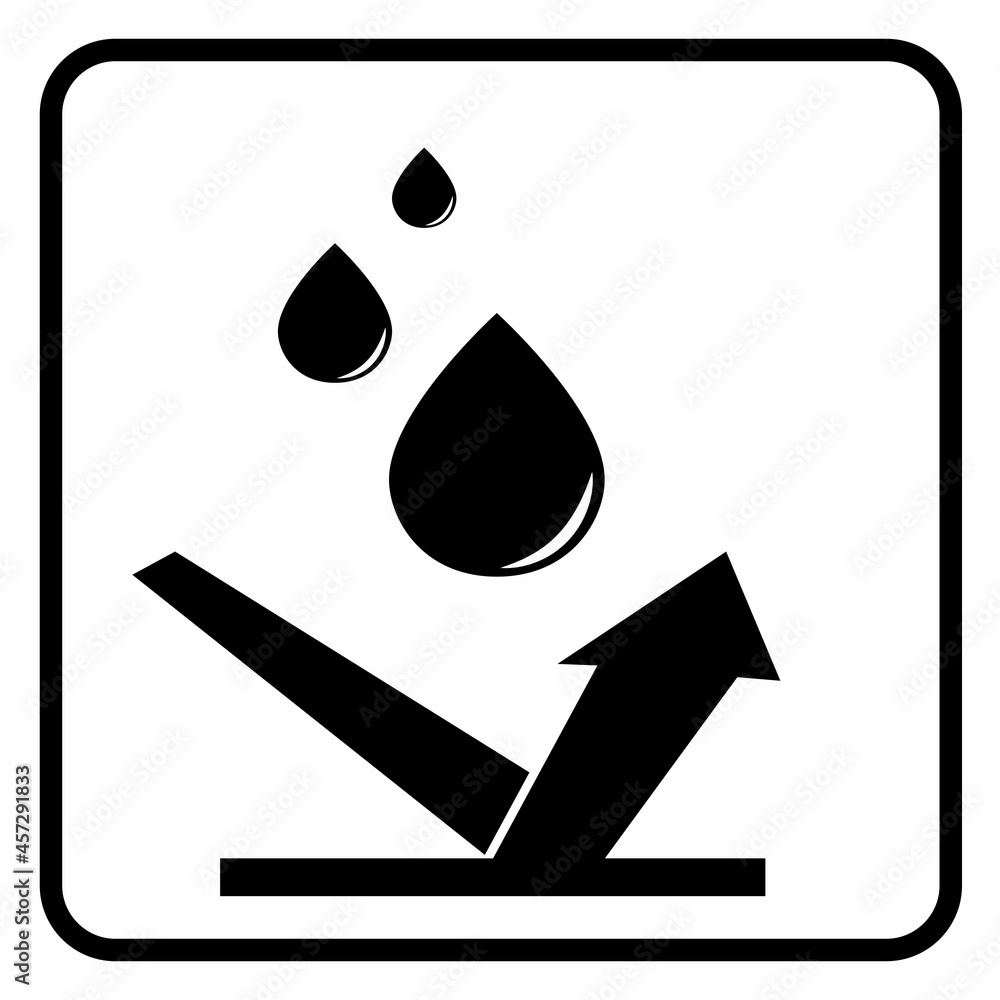 Waterproof Symbol, Water Resistant Materials Vector Linear Icon drawing by illustration Waterproof Symbol, Water Resistant Materials Vector Linear Icon drawing by illustration