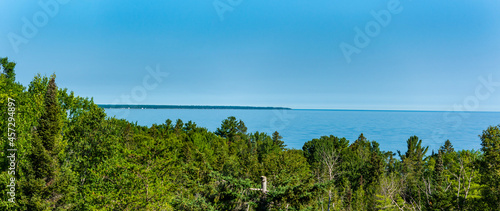 Scenic overlook of Lake Huron near Roger's City Michigan photo