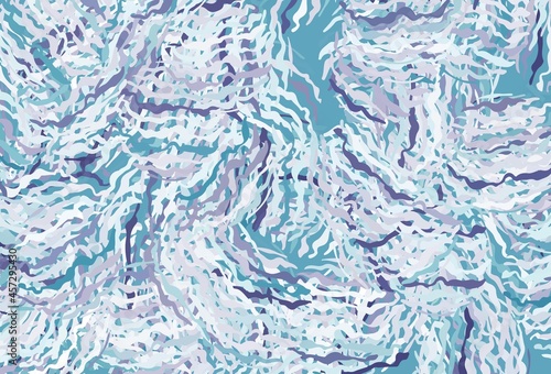 Light Pink, Blue vector texture with curved lines.