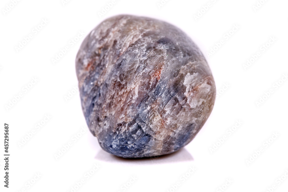 Fototapeta premium Macro mineral stone sapphire on white background